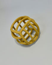 Load image into Gallery viewer, BPA Free Silicone Teether Teething Ball in yellow mustard colour.
