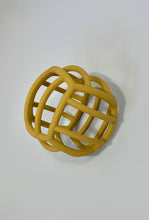 Load image into Gallery viewer, BPA Free Silicone Teether Teething Ball in yellow mustard colour.
